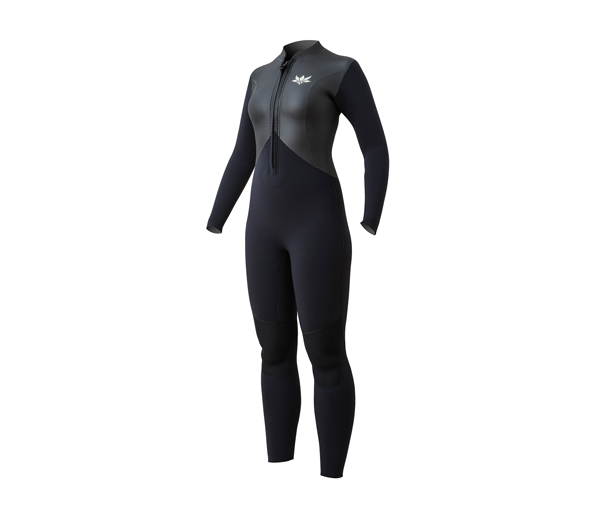 Womens Type ME Black Out Full Suit With Vertical Zip